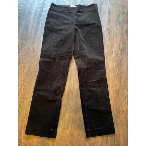 Talbots Size 6 Women's Black Side Zip Corduroy Pants - Picture 1 of 5
